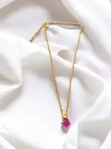 MYKI Gold-Plated Butterfly Pendant With Chain