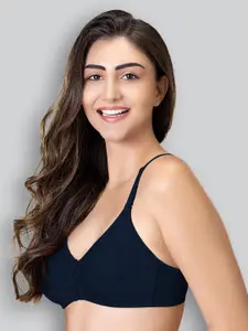 LYRA Cotton Rich Mesh Ladder Wire Free Moulded and Seamless Bra