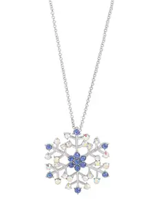 Yellow Chimes Stone-Studded Pendant With Chain