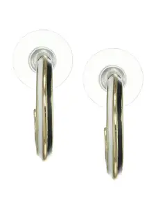 Estele Gold-Plated Circular Half Hoop Earrings