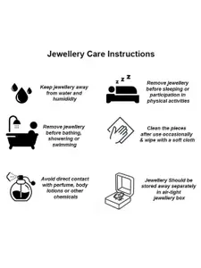 Estele Rose Gold-Plated Stone-Studded & Artificial Beaded Pendant With Chain