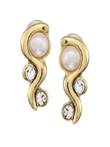 Estele Gold-Plated Contemporary Studs Earrings