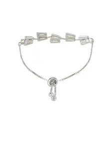I Jewels Women Silver-Plated Charm Bracelet