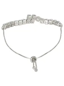 I Jewels Women Silver-Plated Charm Bracelet