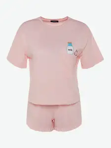 Trendyol Pure Cotton Night Suit