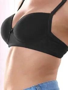 LYRA Combed Cotton Seamless Wrinkle-free Padded Bra with Detachable Strap