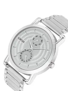 LOREM Premium Men Patterned Stainless Steel Analogue Watch LR124-CM
