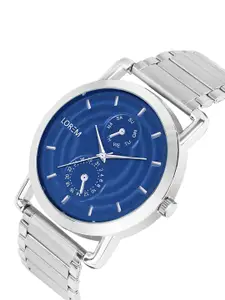 FERRIZZO Men Textured Stainless Steel Bracelet Style Straps Analogue Watch LR122-FZ