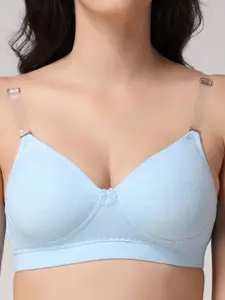 Floret Lightly Padded All Day Comfort Transparent Straps Seamless T-Shirt Bra
