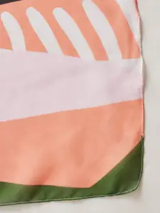 Athena Women Green And Peach Printed Scarf