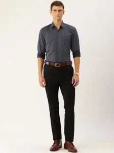 Peter England Men Pure Cotton Slim Fit Printed Formal Shirt