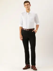 Peter England Men Pure Cotton Slim Fit Printed Formal Shirt