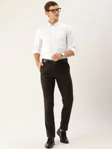 Peter England Men Pure Cotton Slim Fit Printed Formal Shirt