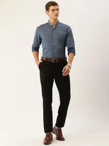 Peter England Men Pure Cotton Slim Fit Printed Formal Shirt