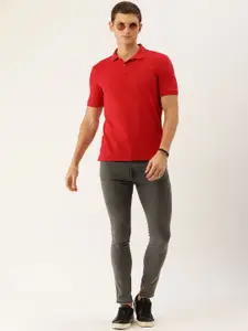 Peter England Men Solid Polo Collar Slim Fit T-shirt