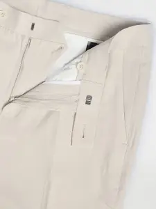 Arrow Men Slim Fit Mid-Rise Twill Formal Trousers