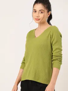 DressBerry Pure Acrylic Ribbed Pullover