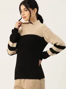 DressBerry Pure Acrylic Colourblocked Pullover