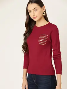 DressBerry Sequinned Acrylic Pullover