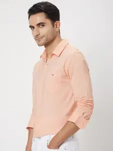 Mufti Spread Collar Slim Fit Opaque Casual Shirt