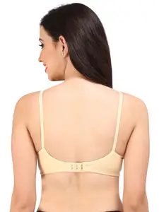 Bralux Beige Solid Non-Wired Non Padded Everyday Bra