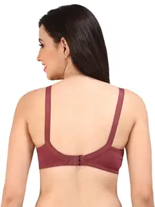 Bralux Maroon Solid Non-Wired Non Padded Everyday Bra
