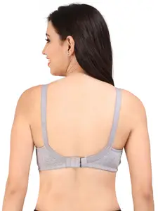 Bralux Grey Solid Non-Wired Non Padded Everyday Bra