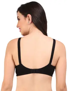 Bralux Black Solid Non-Wired Non Padded Everyday Bra