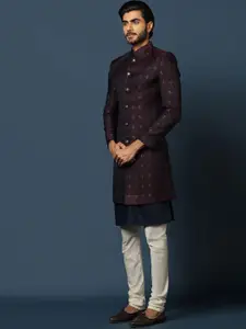 KISAH Men Cotton Kurta & Indowestern Sherwani with Churidar Set