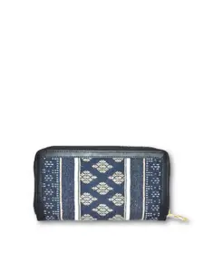 Belwaba Women Woven Design Zip Around Wallet