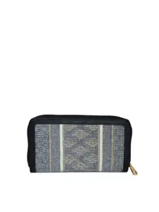 Belwaba Women Woven Design  Zip Around Wallet