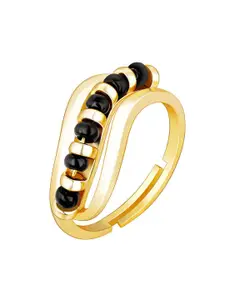 GIVA 92.5 Sterling Silver Gold-Plated Mangalsutra Ring