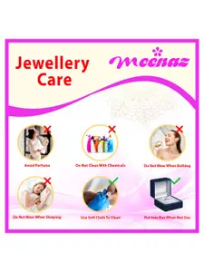 MEENAZ Gold-Plated Dome Shaped Jhumkas Earrings