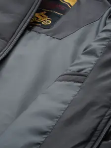 The Roadster Lifestyle Co. Minimal Printed Detachable Hood Padded Jacket