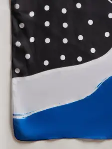 Athena Women Black & Yellow Printed Scarf