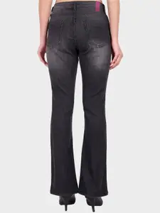 DressBerry Women Grey Mid-Rise Bootcut Clean Look Heavy Fade Stretchable Jeans