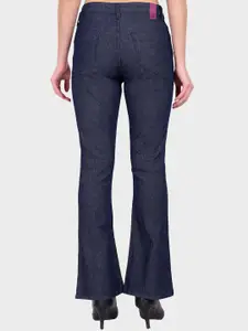 DressBerry Women Navy Blue Mid Rise Bootcut Denim Jeans