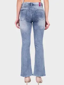 DressBerry Women Blue Mid Rise Bootcut  Clean LookHeavy Fade Denim Jeans