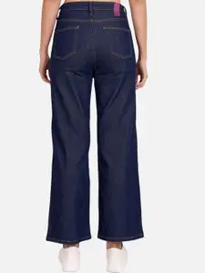 DressBerry Women Blue Mid Rise Flared Denim Jeans