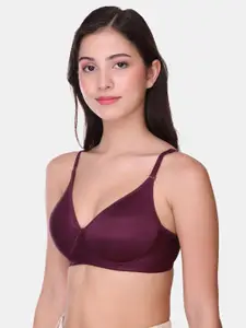 POOJA RAGENEE Seamless Lightly Padded Non-Wired Full Coverage Bra