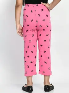 BAESD Girls Pack Of 4 Printed Cotton Lounge Pants