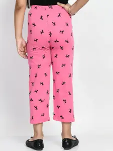 BAESD Girls Pack of 4 Printed Pure Cotton Lounge Pants