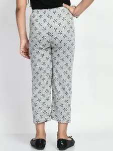 BAESD Girls Pack Of 3 Printed Pure Cotton Mid-Rise Lounge Pants