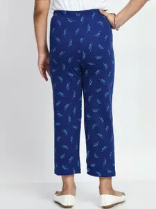 BAESD Girls Pack Of 4 Printed Pure Cotton Mid-Rise Lounge Pants