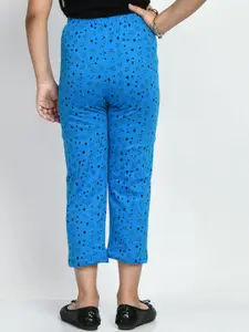 BAESD Girls Pack Of 4 Printed Pure Cotton Mid-Rise Lounge Pants