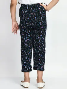 BAESD Girls Pack Of 4 Printed Pure Cotton Mid-Rise Lounge Pants