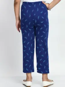 BAESD Girls Pack Of 4 Printed Pure Cotton Mid-Rise Lounge Pants