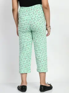 BAESD Girls Pack Of 5 Printed Pure Cotton Mid-Rise Lounge Pants