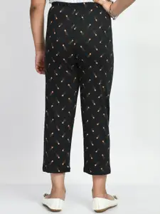 BAESD Girls Pack Of 5 Printed Pure Cotton Mid-Rise Lounge Pants