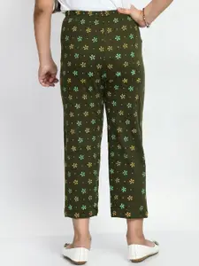 BAESD Girls Mid-Rise Pack Of 5 Printed Cotton Lounge Pants